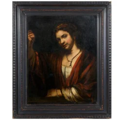 Pamono Old Master Portrait of Woman, 16th or 17th Century, Painting, Framed> Old Masters