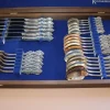 Hot Pamono Olga Cutlery Set in Silver from Kultakeskus Oy, Set of 30