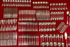Pamono Olier and Caron Cutlery Set in Sterling Silver, Set of 183> Cutlery & Serving Utensils