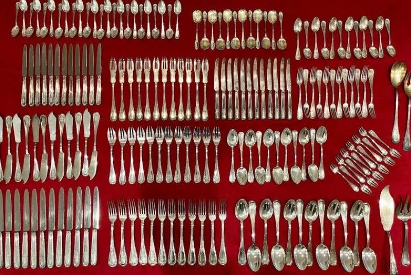 Pamono Olier and Caron Cutlery Set in Sterling Silver, Set of 183> Cutlery & Serving Utensils