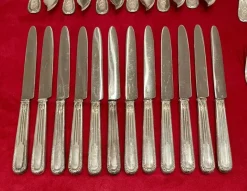 Pamono Olier and Caron Cutlery Set in Sterling Silver, Set of 183><noscript><img width=