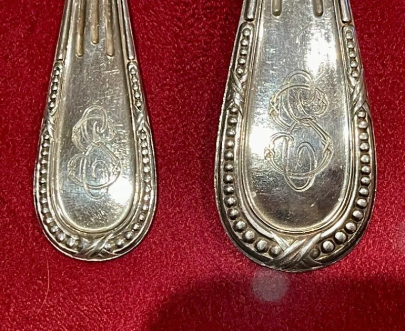 Pamono Olier and Caron Cutlery Set in Sterling Silver, Set of 183> Cutlery & Serving Utensils