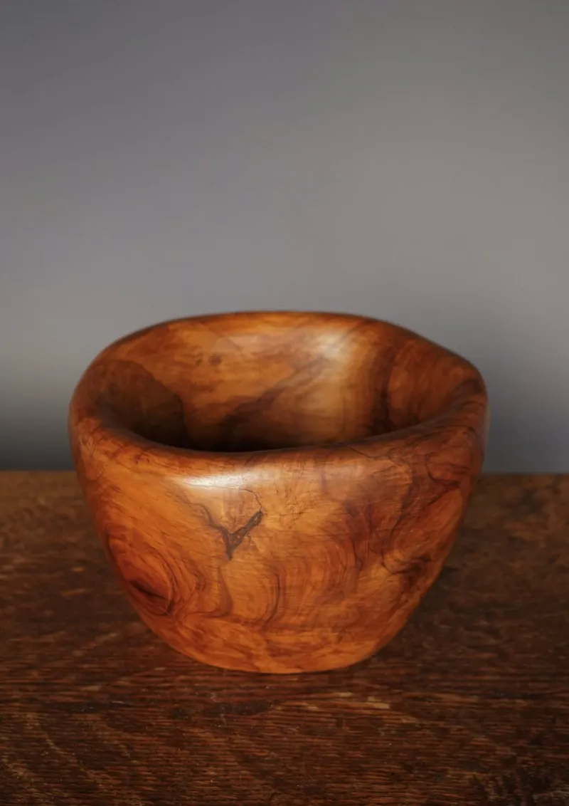 Discount Pamono Olive Wood Bowl in the style of Alexandre Noll, 1970s