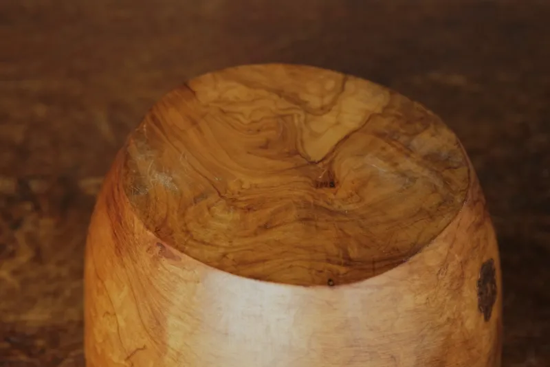 Discount Pamono Olive Wood Bowl in the style of Alexandre Noll, 1970s