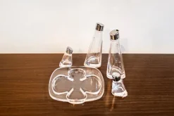 Online Pamono Olpe Model Oil and Vinegar, Salt and Pepper Set by Angelo Mangiarotti for Colle Cristallerie, 1986, Set of 5
