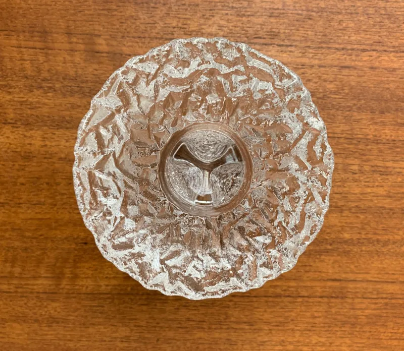 Pamono Olympics Glass Candle Holder by Lars Hellsten for Orrefors, Sweden, 1984> Candleholders