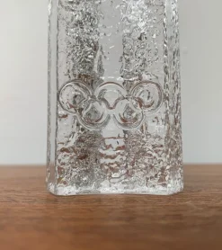 Pamono Olympics Glass Candle Holder by Lars Hellsten for Orrefors, Sweden, 1984><noscript><img width=