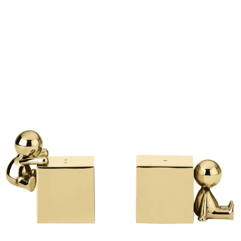 Pamono Omini Salt and Pepper Shakers with Polished Brass Finish, Set of 2> Salt & Pepper Shakers
