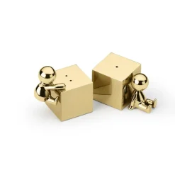Pamono Omini Salt and Pepper Shakers with Polished Brass Finish, Set of 2><noscript><img width=