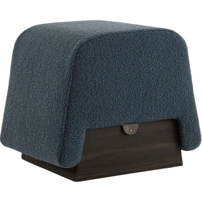 New Pamono Onigiri Wool and Laguna Oak Pouf by Morica Design