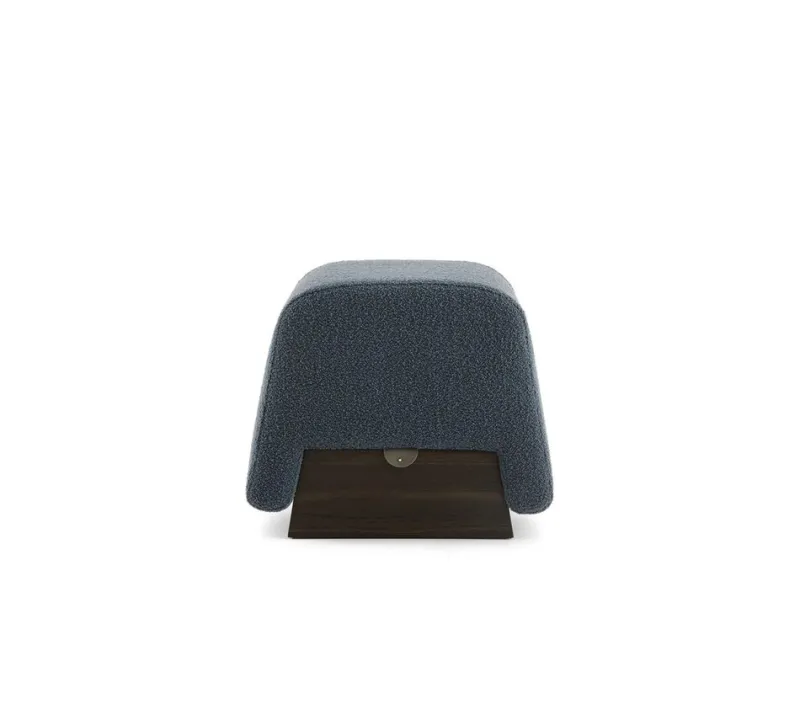 New Pamono Onigiri Wool and Laguna Oak Pouf by Morica Design