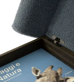 New Pamono Onigiri Wool and Laguna Oak Pouf by Morica Design