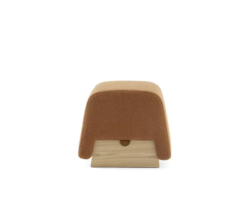 Pamono Onigiri Wool and Oak Pouf by Morica Design> Seating