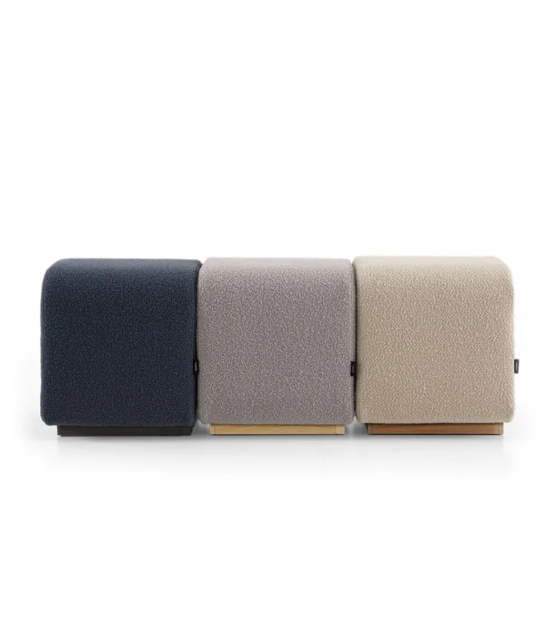 Discount Pamono Onigiri Wool and Walnut Pouf by Morica Design