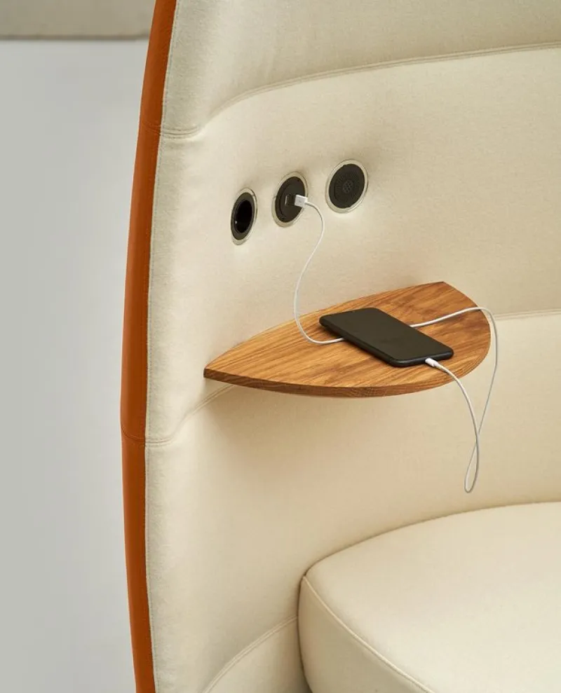 Pamono Only Ju Relax Pod Seating with Oak Shelf and USB Socket by Quinti Sedute> Seating