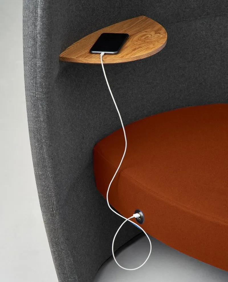 Pamono Only Ju Relax Pod Seating with Oak Shelf and USB Socket by Quinti Sedute> Seating