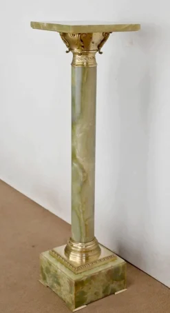 Pamono Onyx and Bronze Column, Late 19th Century> Pedestals And Columns