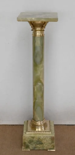 Pamono Onyx and Bronze Column, Late 19th Century> Pedestals And Columns