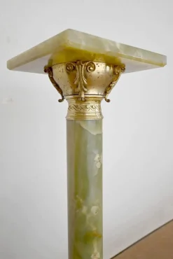 Pamono Onyx and Bronze Column, Late 19th Century><noscript><img width=
