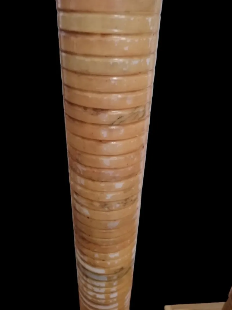 Pamono Onyx Columns Worked in Layers, 1920s, Set of 2> Pedestals And Columns