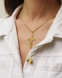 Pamono Openwork Religious Cross Pendant><noscript><img width=
