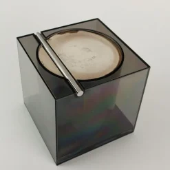 Clearance Pamono Opi Ice Bucket in Acrylic Glass and Silver by Cini & Nils Milano