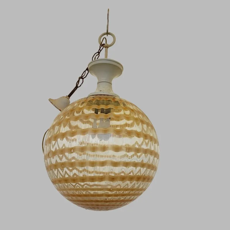 Pamono Optical Glass Chandelier, 1970s> Ceiling Lights