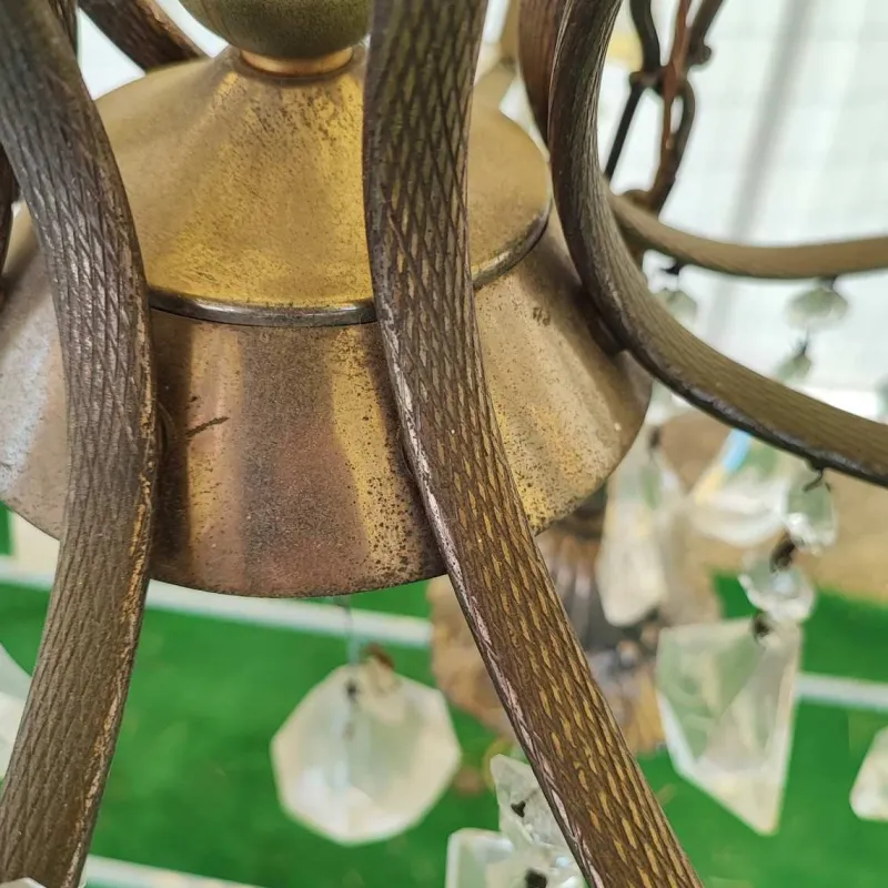 Pamono Optical Glass Chandelier, 1970s> Ceiling Lights