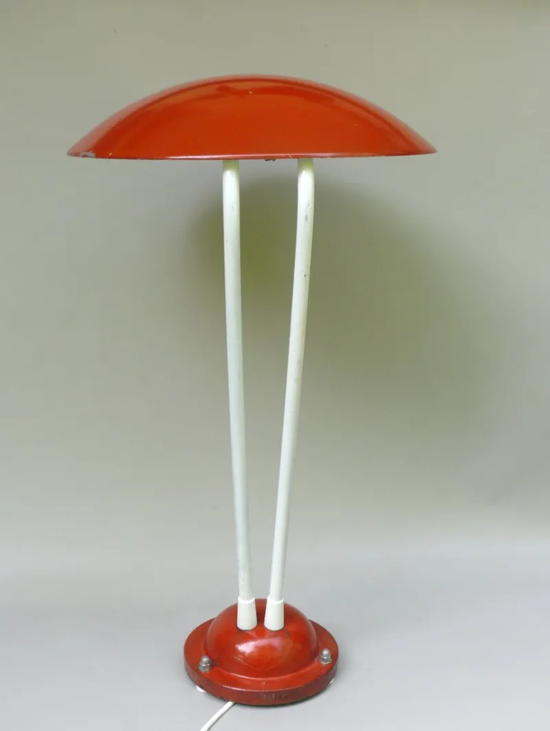 Discount Pamono Orange and Light Beige Outdoor Mushroom Lamp from Bega, 1950s