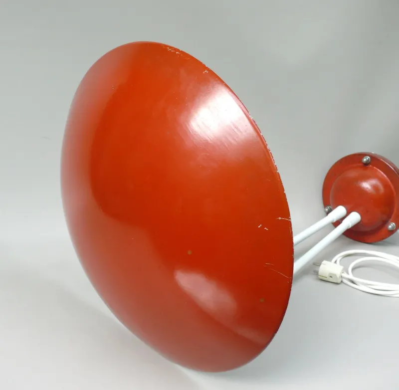 Discount Pamono Orange and Light Beige Outdoor Mushroom Lamp from Bega, 1950s