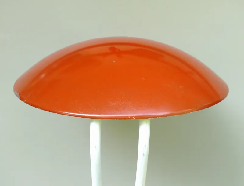Discount Pamono Orange and Light Beige Outdoor Mushroom Lamp from Bega, 1950s