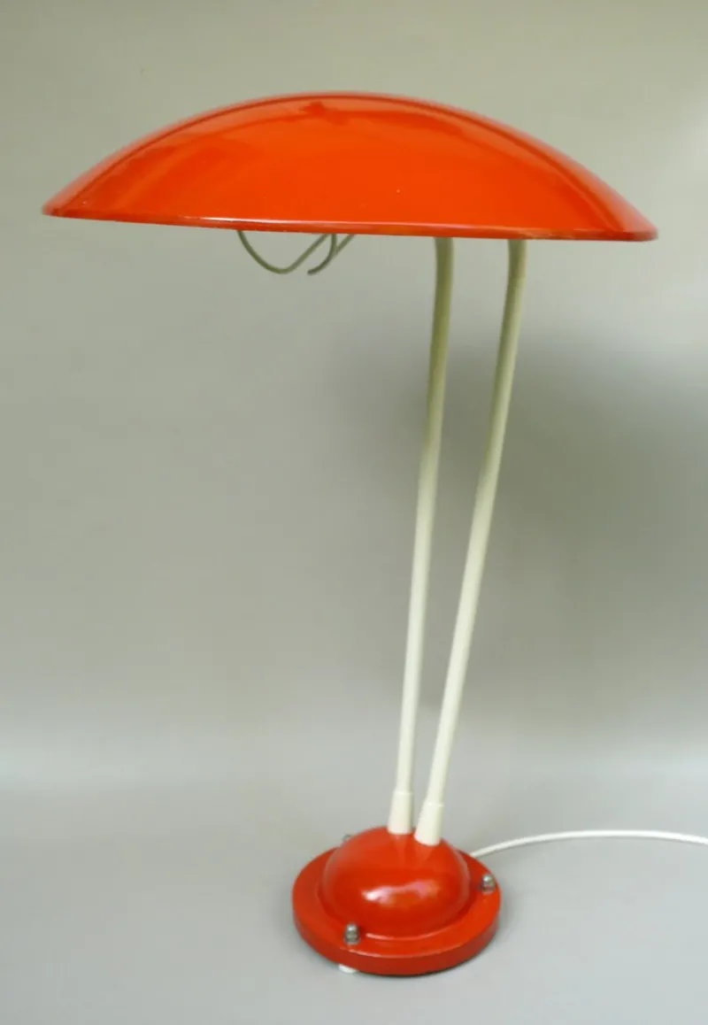 Pamono Orange and Light Beige Outdoor Mushroom Lamp from Bega, 1950s> Garden Lighting