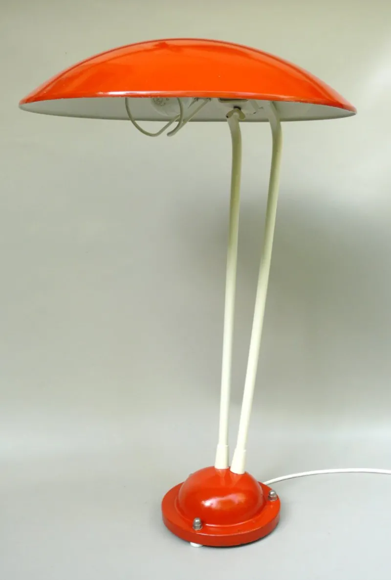 Pamono Orange and Light Beige Outdoor Mushroom Lamp from Bega, 1950s> Garden Lighting