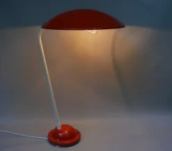 Pamono Orange and Light Beige Outdoor Mushroom Lamp from Bega, 1950s><noscript><img width=