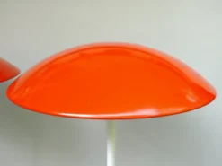 Hot Pamono Orange and White Mushroom Outdoor Garden Lamps from BEGA, 1950s, Set of 2