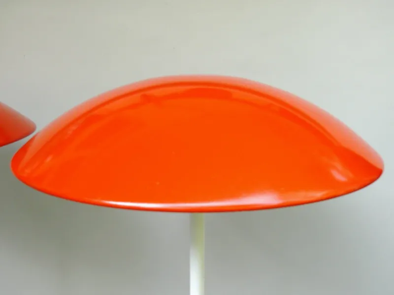 Hot Pamono Orange and White Mushroom Outdoor Garden Lamps from BEGA, 1950s, Set of 2