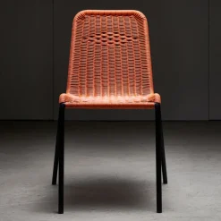 Clearance Pamono Orange Braided Cable Outdoor Chair, 1960s