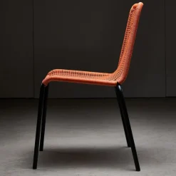 Clearance Pamono Orange Braided Cable Outdoor Chair, 1960s