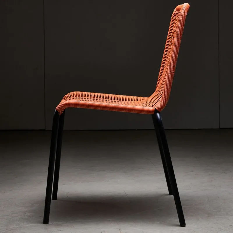 Clearance Pamono Orange Braided Cable Outdoor Chair, 1960s