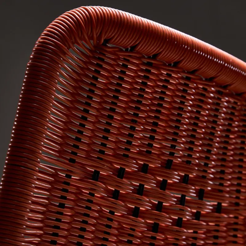 Clearance Pamono Orange Braided Cable Outdoor Chair, 1960s