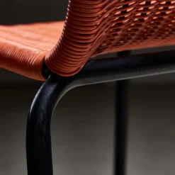 Clearance Pamono Orange Braided Cable Outdoor Chair, 1960s