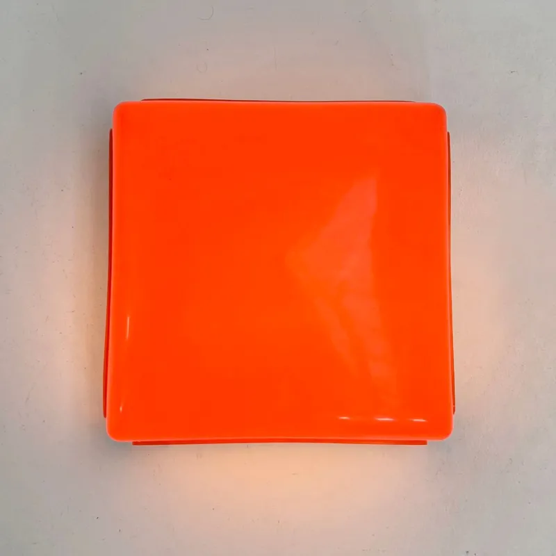 Pamono Orange Cnosso Wall Lamp by Angelo Mangiarotti for Artemide, 1960s> Wall Lights & Sconces