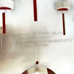 Pamono Orange Cnosso Wall Lamp by Angelo Mangiarotti for Artemide, 1960s><noscript><img width=