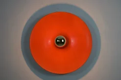 Sale Pamono Orange Disc Shape Flush Mount from Cosack, 1960s