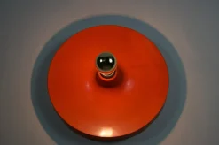 Sale Pamono Orange Disc Shape Flush Mount from Cosack, 1960s