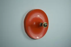 Sale Pamono Orange Disc Shape Flush Mount from Cosack, 1960s