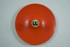 Sale Pamono Orange Disc Shape Flush Mount from Cosack, 1960s