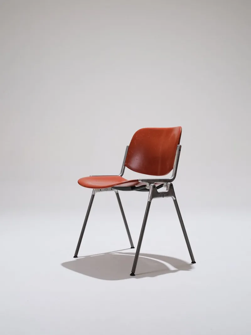 Online Pamono Orange DSC 106 Stackable Chairs by Giancarlo Piretti for Castelli, 1970s, Set of 4
