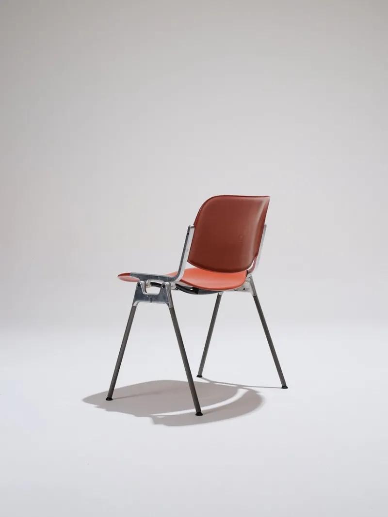 Pamono Orange DSC 106 Stacking Chair by Giancarlo Piretti for Castelli / Anonima Castelli, 1970s> Office Chairs
