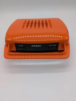 Pamono Orange Penny Record Player by Mario Bellini for MusicalNastro. Italy, 1980s><noscript><img width=